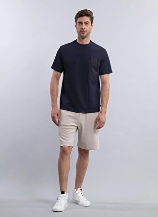 Duno Bisiklet Yaka Düz Lacivert Erkek T-Shirt BETA LISS/MIRTO