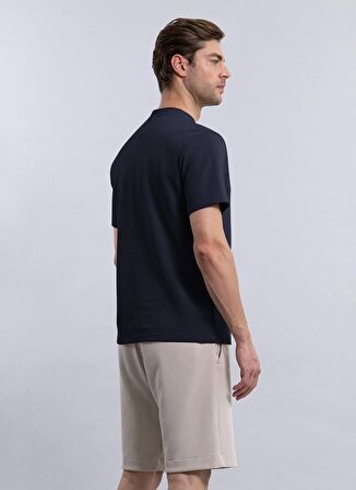 Duno Bisiklet Yaka Düz Lacivert Erkek T-Shirt BETA LISS/MIRTO