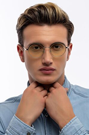 Brody  Erkek Gümüş Çerçeveli Mavi Işık Korumalı Ekran Koruyucu Gözlük
