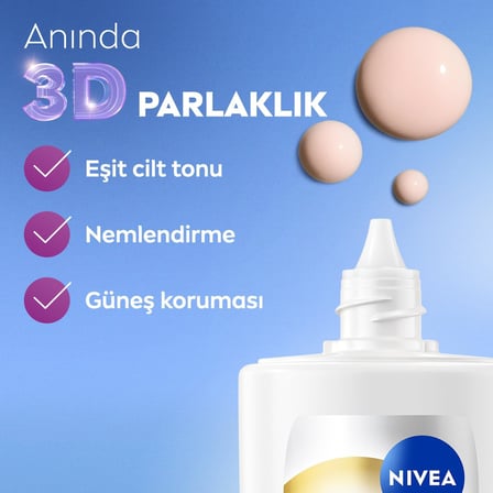 NIVEA SPF50 Luminous630 Skin Glow Aydınlatıcı Yüz Güneş Kremi 40ml, Nemlendirici, Eşit Cilt Tonu, Niasinamid, Thiamidol