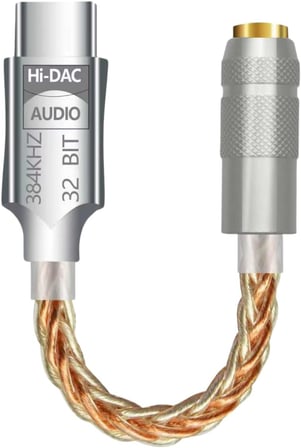 Klasse Type-C - 3.5 ALC5686 Çip HiFi DAC Kartı Kulaklık Kablosu (USB başlık)