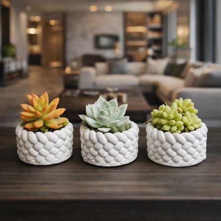 3’lü Mini Saksı Seti 5 cm – El Yapımı Dekoratif Beton Saksı | Küçük Sukulent Saksısı, Masa &amp; Raf Dekoru, Modern Minimal Tasarım (Bitki Dahil Değildir)