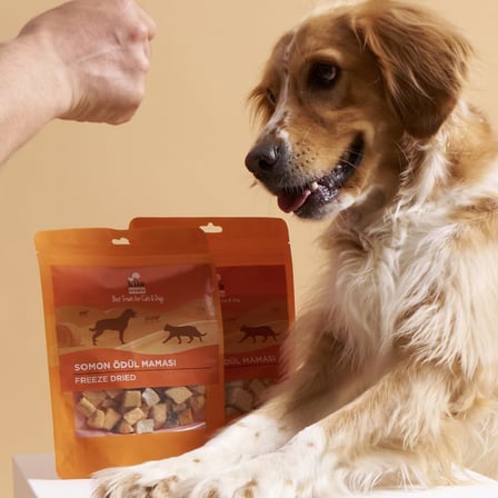 Freeze Dried Somon Köpek Ödül Maması%100 Doğal, Glutensiz 30 gr(Dog Treat)