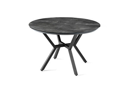 Roza Yuvarlak HighGloss Açılır Mutfak Yemek Masası 120cm