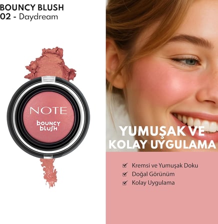 Cosmetics Bouncy Blush 02 Daydream Yumuşak Kremsi Allık