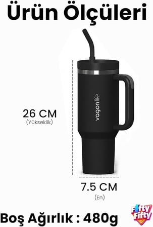 Tumbler Quencher Cup 1200 ML Pipetli Rahat İçim Kulplu SUS304 Paslanmaz Çelik 1.2L Termos 1103-1200ML Yeşil