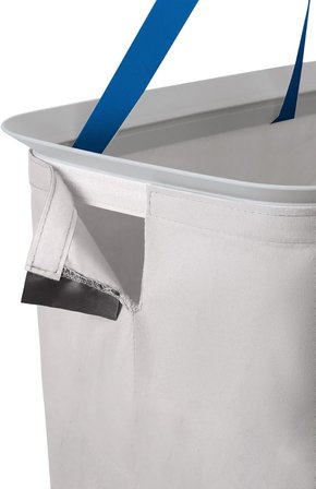 Paloma 120L Üç Yıkanabilir Bölmeli Katlanabilir Kumaş Kirli Çamaşır Sepeti Light Gray