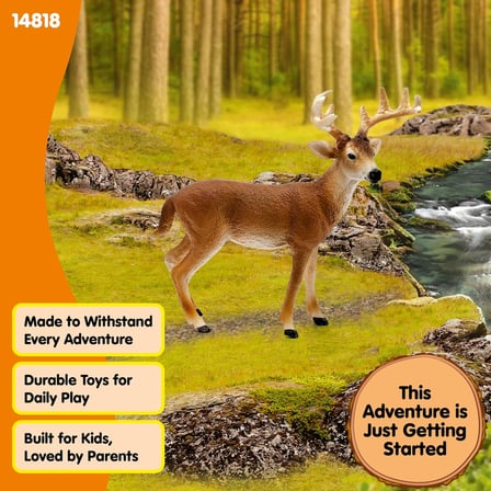 SCHLEICH 14818 Ak Kuyruklu Geyik Figür, Renkli