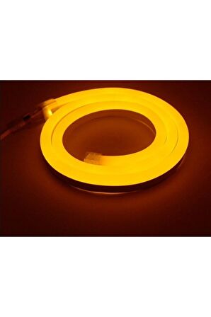 220V 2835 120 ledli 1 metre neon led amber ve 220v neon için güç kablosu