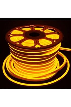 220V 2835 120 ledli 1 metre neon led amber ve 220v neon için güç kablosu