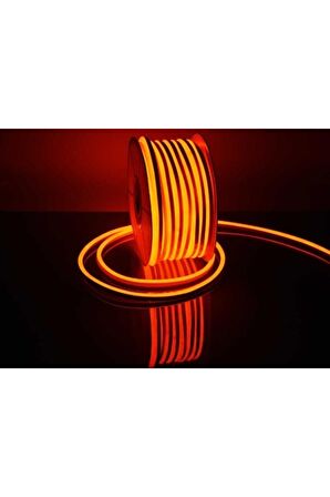 220V 2835 120 ledli 1 metre neon led amber ve 220v neon için güç kablosu