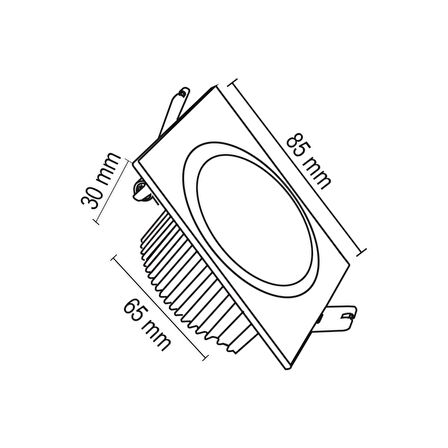 Forlife 5W Kare Beyaz Kasa Günışığı Cob Led