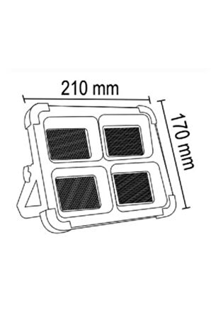 Forlife 120W Solar Mobil Projektör Mix Kırmızı Mavi Çakarlı