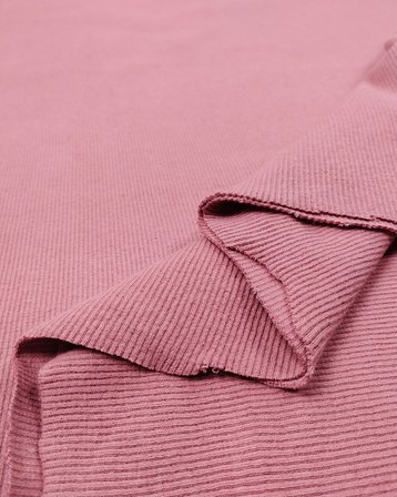 Gül Kurusu Küllü Pembe Kaşkorse Ribana Kumaş Esnek Yumuşak Bodylik & Bluzluk 120x180cm
