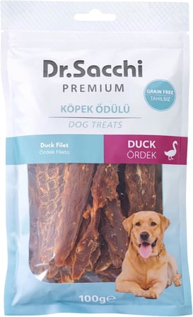Dr.Sacchi Premium Ördekli Fileto Tahılsız Köpek Ödülü 100 Gr