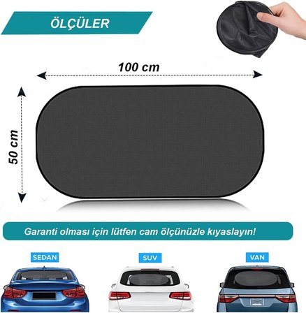 Araç Arka Cam Için Vantuzlu Güneşlik Perde Araba Oto Araç Perdesi
