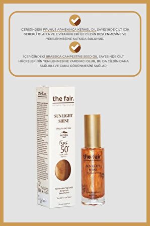 the fair. Sun Light Shine SPF 50+/PA++++30 ml Vücut ve Saç Yağı