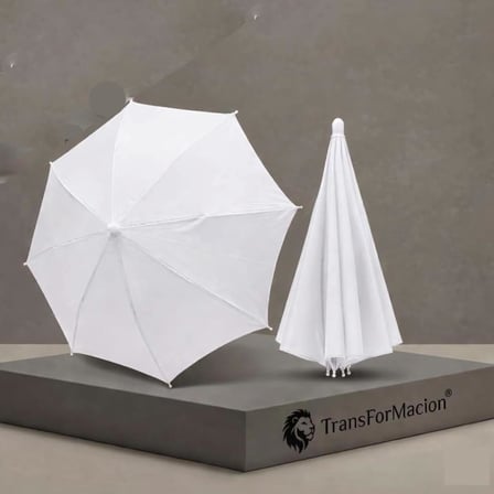 Kafa Şemsiyesi, Beyaz, Hac Umre için Güneş Koruma, UV Korumalı, Ayarlanabilir Kafa Bandı, Hafif Polyester, 53x32 cm, 2 Adet