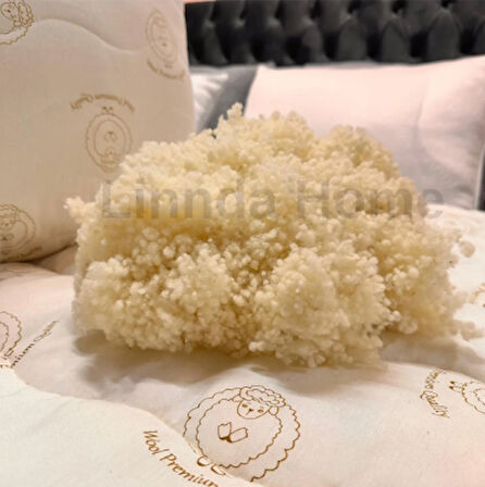 Kapitoneli %100 Merinos Boncuk Yün Yastık