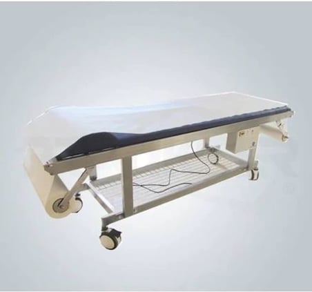 Sıvı geçirmez laminasyonlu muayene masa örtüsü (sedye örtüsü.) 50X50MT 1 RULO