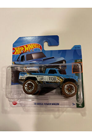 Hot Wheelss 2023 - 70 Dodge Power Wagon Mud Studs 2/5 161/250 Mavi Mini Oyuncak Araba