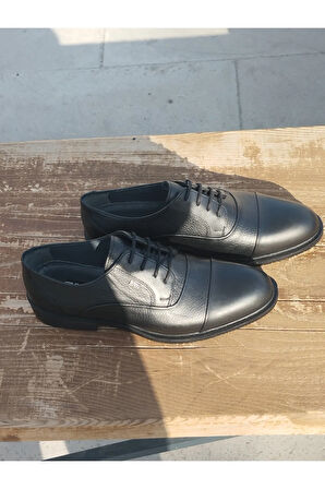 Erkek Yazlık Kundura Hakiki İç Dış Deri Poli Hafif Taban Bağcıklı