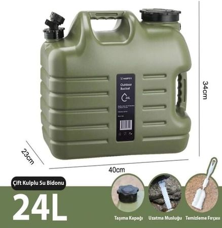Galon Air PE Musluklu Su Bidonu 24 Litre
