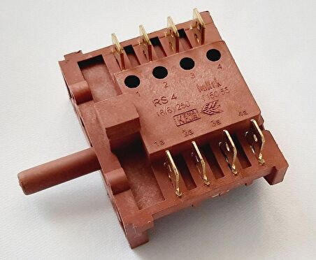 4 Konum + off Şalter , Kumtel Zenon Serisi Fırın Kademe Anahtarı Şalteri