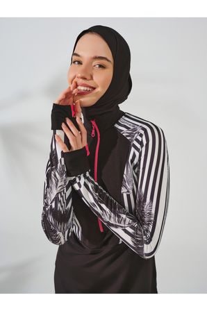 Flamingo Parmak Geçirmeli Tesettür Mayo