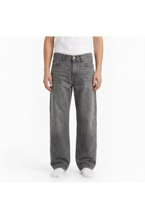 555 Pamuklu Relaxed Straight Fit Orta Bel Düz Paça premium kumaş Jeans Erkek KOT PANTOLON grey Grifüme / 38/32