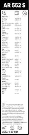 Aerotwin Retro Silecek Seti Dacia Lodgy (2012-2015), Dokker (2012-2015), Chevrolet Aveo (2005-2008), Ford Fiesta V (2001-2008), Hyundai Acccent (2005-2010) [550/400 mm] AR552S 3397118984