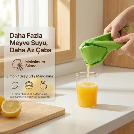 Çekirdek Süzgeçli Çift Kollu Narenciye Sıkacağı, Limon, Greyfurt ve Mandalina için, Manuel Meyve Sıkacağı