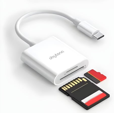 NK1023 2'si 1 arada Telefon ve Pad için Type-C’den SD Karta OTG SD/TF Bellek Dönüştürücü Tak Çalıştır Kart Okuyucu