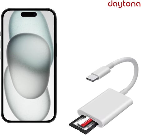 NK1023 2'si 1 arada Telefon ve Pad için Type-C’den SD Karta OTG SD/TF Bellek Dönüştürücü Tak Çalıştır Kart Okuyucu