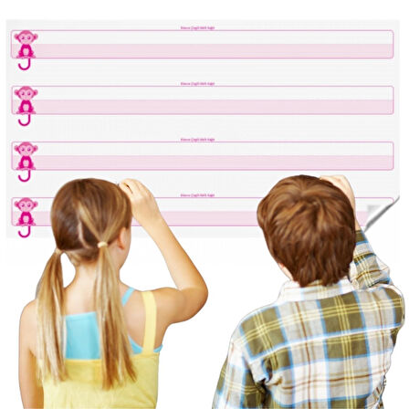 ct stones Kılavuz Çizgili Akıllı Kağıt Yazı Tahtası Duvarda İz Bırakmaz Statik Yeni Müfredata Uygun 100x56cm