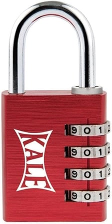 4 Basamaklı Şifreli Asma Kilit Kırmızı 38 mm