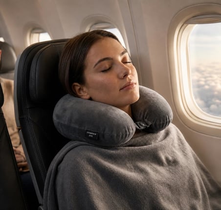 Ergonomik Boyun ve Seyahat Yastığı – Yumuşak Silikon Dolgulu, Çıtçıtlı ve Yıkanabilir U Yastık – Uçak, Araba, Otobüs, Ofis ve Uzun Yolculuklar İçin Konforlu Boyun Desteği