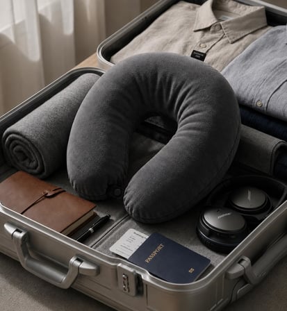 Ergonomik Boyun ve Seyahat Yastığı – Yumuşak Silikon Dolgulu, Çıtçıtlı ve Yıkanabilir U Yastık – Uçak, Araba, Otobüs, Ofis ve Uzun Yolculuklar İçin Konforlu Boyun Desteği