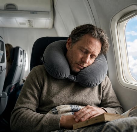 Ergonomik Boyun ve Seyahat Yastığı – Yumuşak Silikon Dolgulu, Çıtçıtlı ve Yıkanabilir U Yastık – Uçak, Araba, Otobüs, Ofis ve Uzun Yolculuklar İçin Konforlu Boyun Desteği