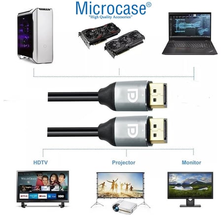 8K 240HZ Alüminyum Başlık Displayport To Displayport KABLO 5 Metre - AL5081