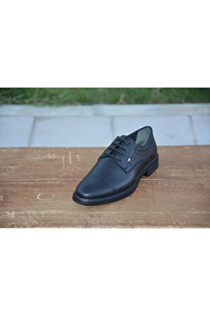 BerenniM675 Erkek Kışlık Kundura Hakiki Deri  Kauççuk Taban Bağlı