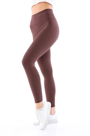 Antrasit Renk Fitilli Yüksel Bel Tayt