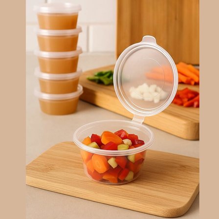 Saklama Kabı Sos 50 Adet 120 ml – 4 oz Kemik Suyu, İlik Suyu, Anne Sütü, Sos ve Püre Dondurucu Uyumlu Buzluk Kabı, Sızdırmaz Kapaklı (BPA İÇERMEZ - KALİTELİ)