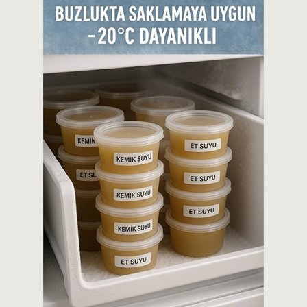 Saklama Kabı Sos 50 Adet 120 ml – 4 oz Kemik Suyu, İlik Suyu, Anne Sütü, Sos ve Püre Dondurucu Uyumlu Buzluk Kabı, Sızdırmaz Kapaklı (BPA İÇERMEZ - KALİTELİ)