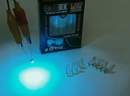 10 Adet T3-T4-T5 Duy Uyumlu Mini Led Ampul Kilometre Gösterge Ambians Aydınlatma Buz Mavisi