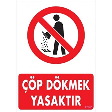 Pvc Levha quot;Çöp Dökmek Yasaktırquot; 25*35 cm