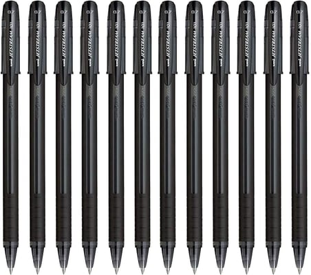 Uni-Ball Jetstream 102 SX101/07 Rollerball, mürekkep, 0,7 mm, siyah, 12 adet