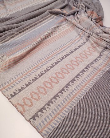 Pano Desen Gri Lacivert Nar Çiçeği Pano Desenli Jakarlı İnterlok Kumaş Esnek Yumuşacık Hırkalık & Kazaklık 150x130cm (Her Pano)