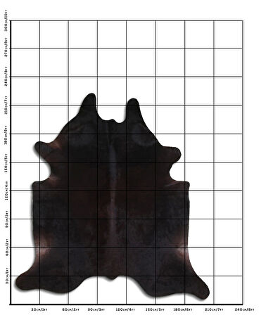 Hakiki Deri Dana Postu Düz Siyah 200 x 210 cm - 62418