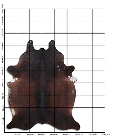 Hakiki Deri Dana Postu Karışık Kahve 180 x 210 cm - 33485